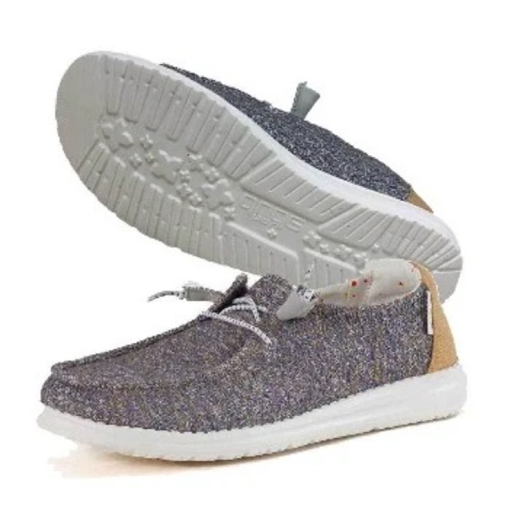 Hey Dude Womens 11 Shoes Wendy Mustard Mix Gray Women’s Slip On Comfortable